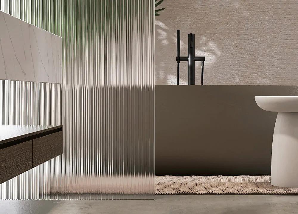 Reeded Shower Screen
